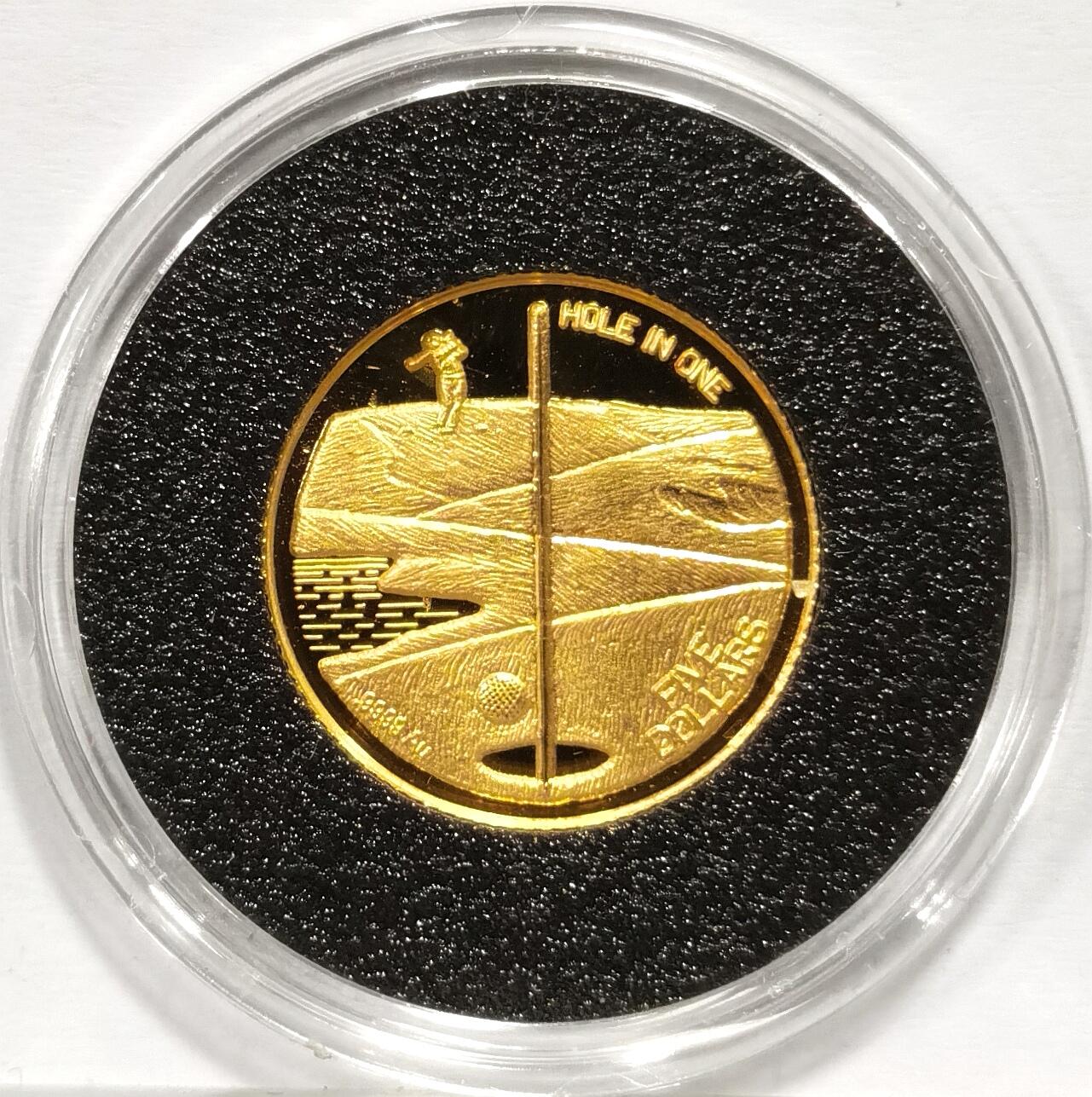 博洋堂蛇年收官专场暨第161期（全场包邮） 1994年巴哈马一杆进洞金币 3.11克 发行量仅25万枚