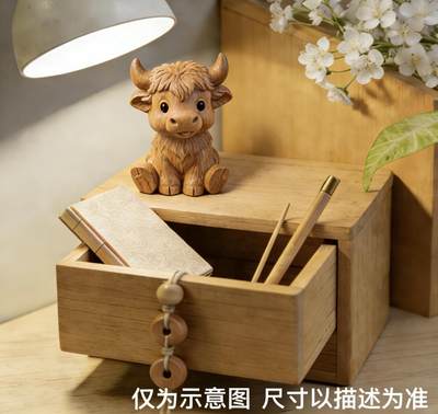 零元拍：哈基米系列，黄杨木雕12生肖之：牛宝，高约：40MM。就这么可耐 - 零元拍：哈基米系列，黄杨木雕12生肖之：牛宝，高约：40MM。就这么可耐