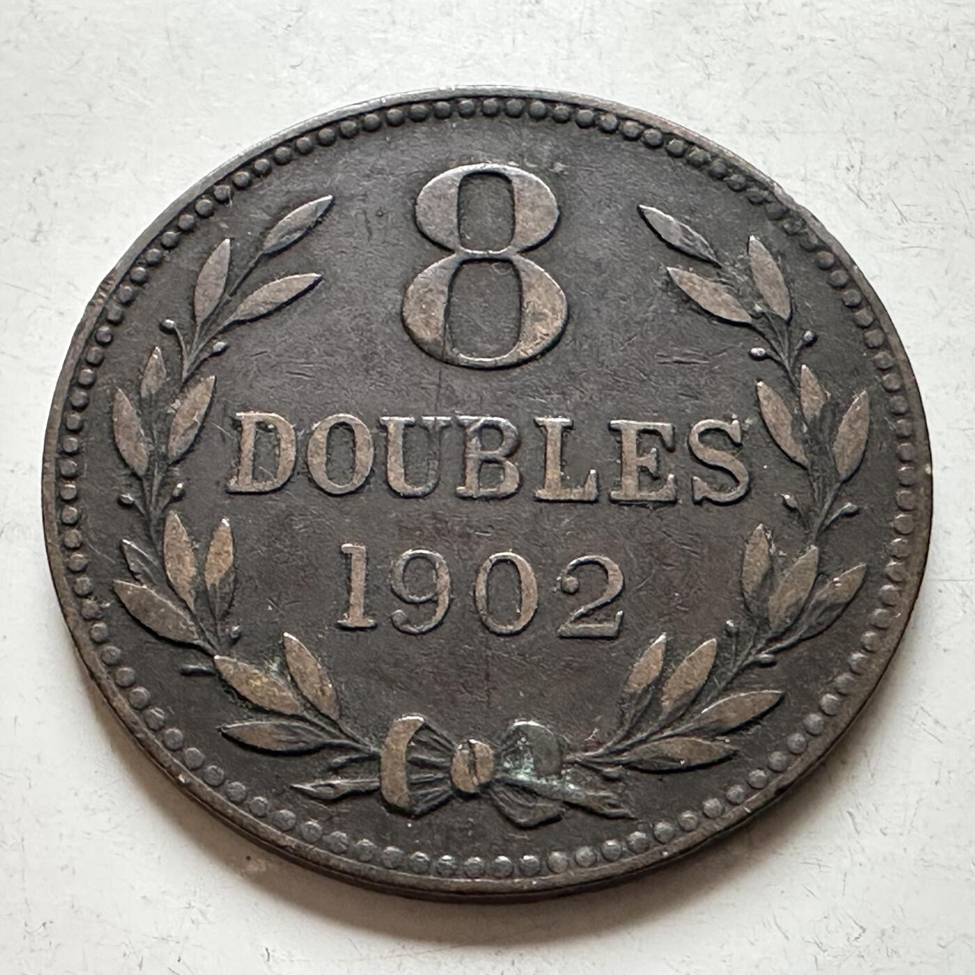 🌹外币初藏🌹🐯2026年第19场 快递已停，正月十五后再发 根西岛1902年8道布