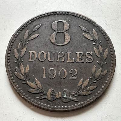 🌹外币初藏🌹🐯2026年第19场 快递已停，正月十五后再发 - 根西岛1902年8道布