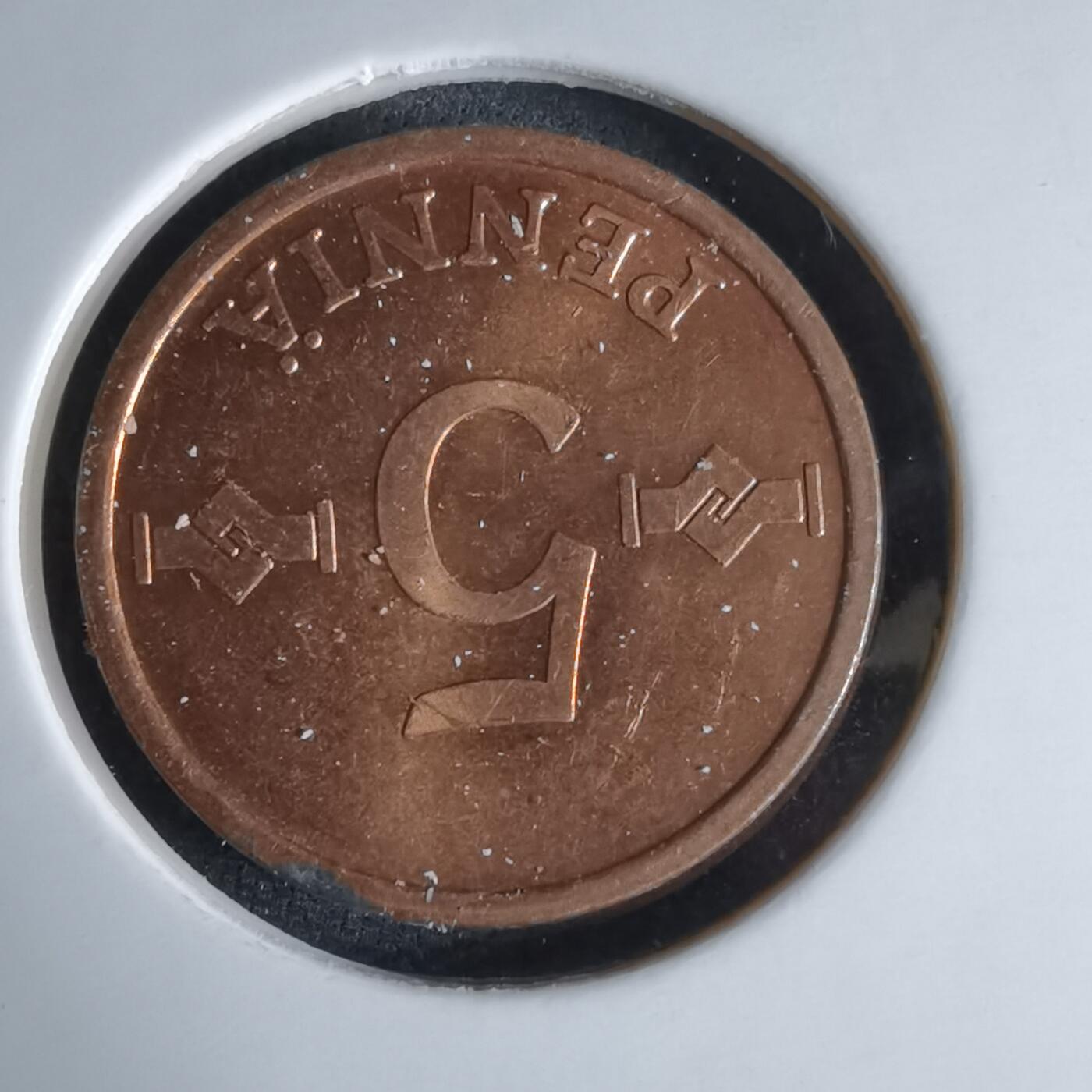 沼泽如烟--第992场 芬兰1975年5芬尼