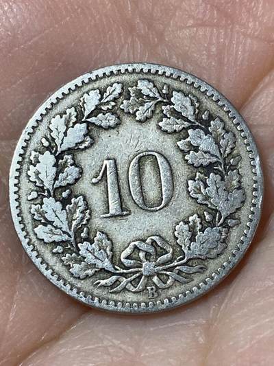 2026年第二十四场(总第一百九十三场）外国好品散币场(免佣金) - 稀少早期年份–瑞士🇨🇭1882年10拉彭(第二版，B标伯尔尼造)