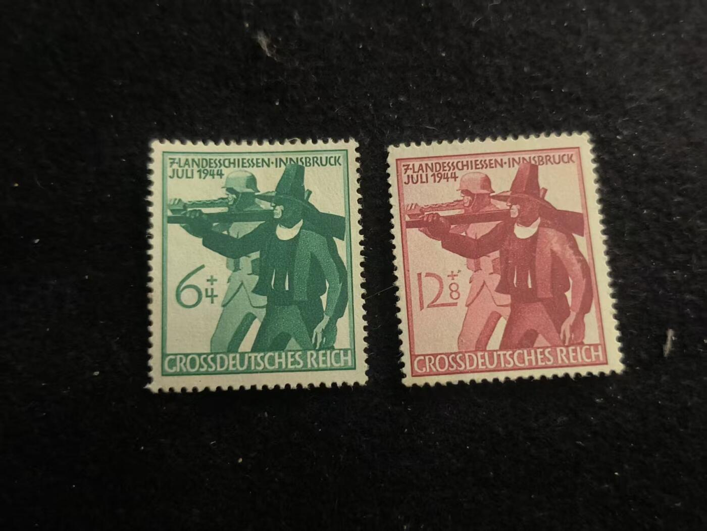 （450件拍品！制服徽章盛宴）罗岚⭐爱藏⭐年前甄选大拍场-店主清仓处理-分享拍场额外现金红包（实体经营） 德意志第三帝国（大德意志帝国） “蒂罗尔州射击比赛”（7. Landesschiessen Innsbruck）附捐邮票