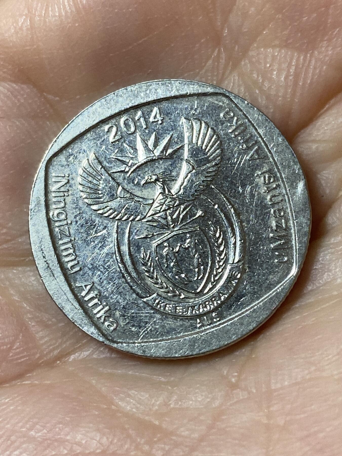 2026年第二十三场(总第一百九十二场）外国好品散币场(年后发货) 南非🇿🇦2014单年份2兰特(联盟成立100周年纪念币)