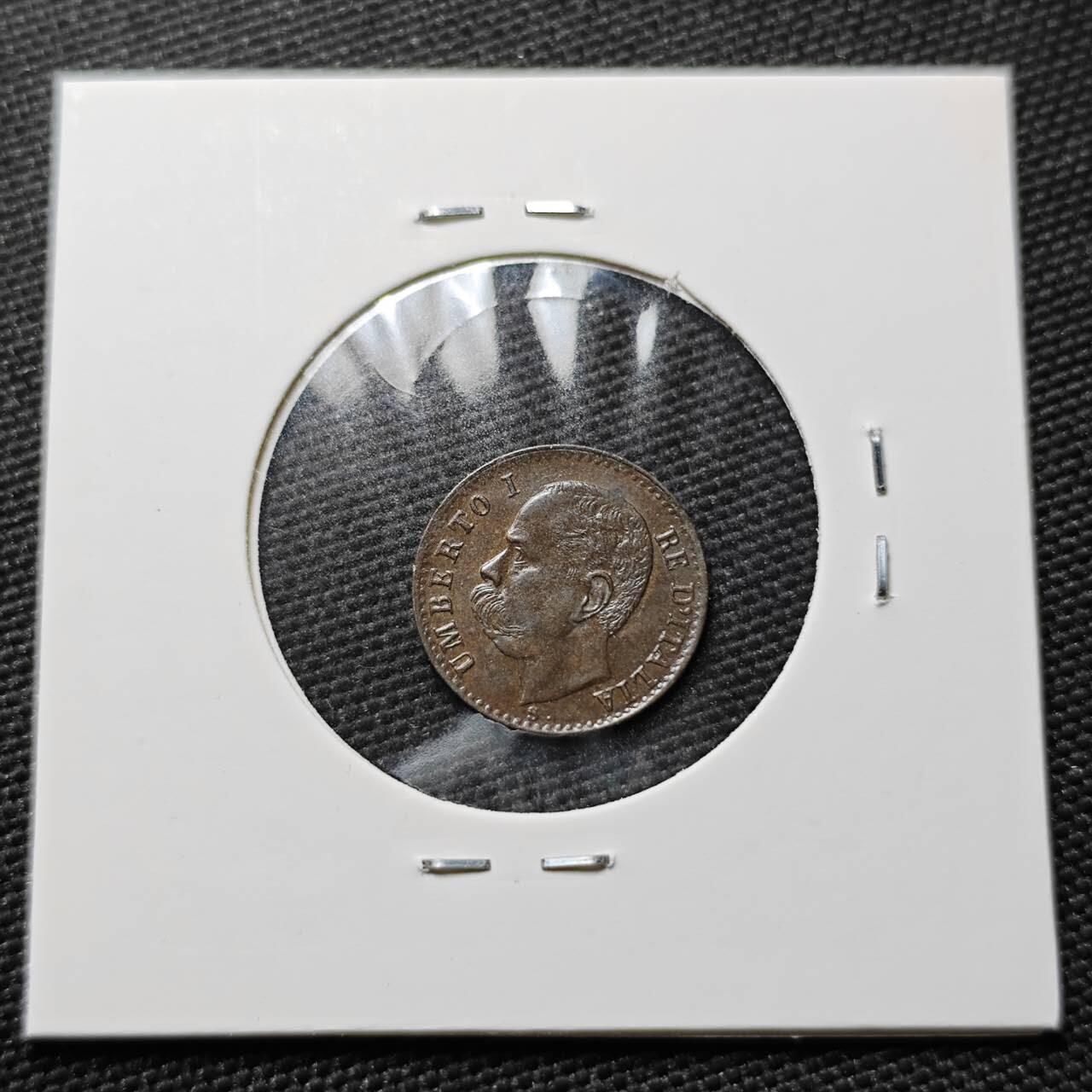 KK钱币收藏小铺  第397期 百期特怕（四拍之一） 2月预留时间 周末发货  1899意大利1分铜币