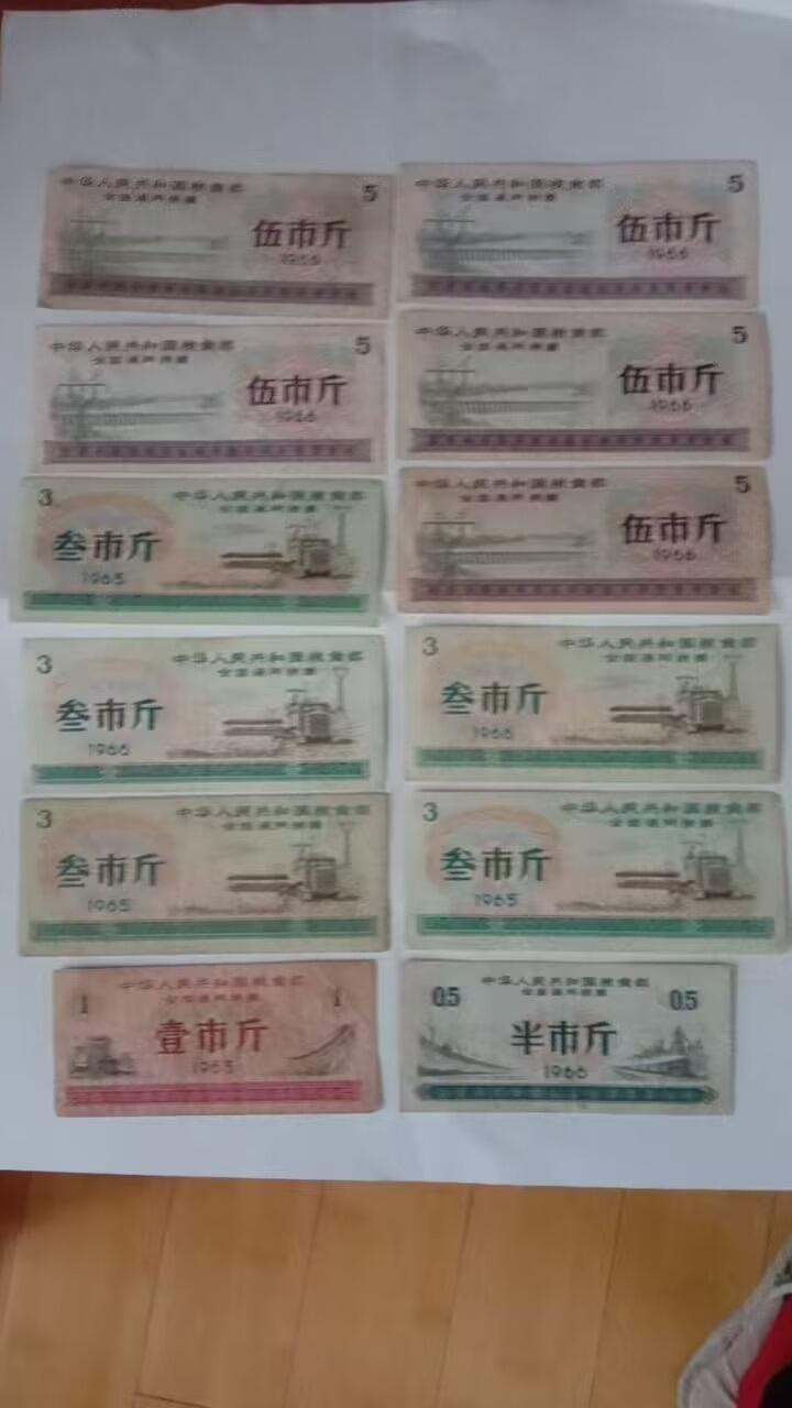 1965/1966粮票一组 12张