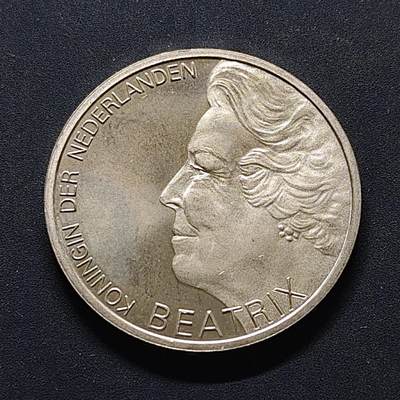 【全场包邮】纯粹捡漏拍503场 - 荷兰1995年10盾格鲁特逝世350周年纪念银币【33毫米15克80%】