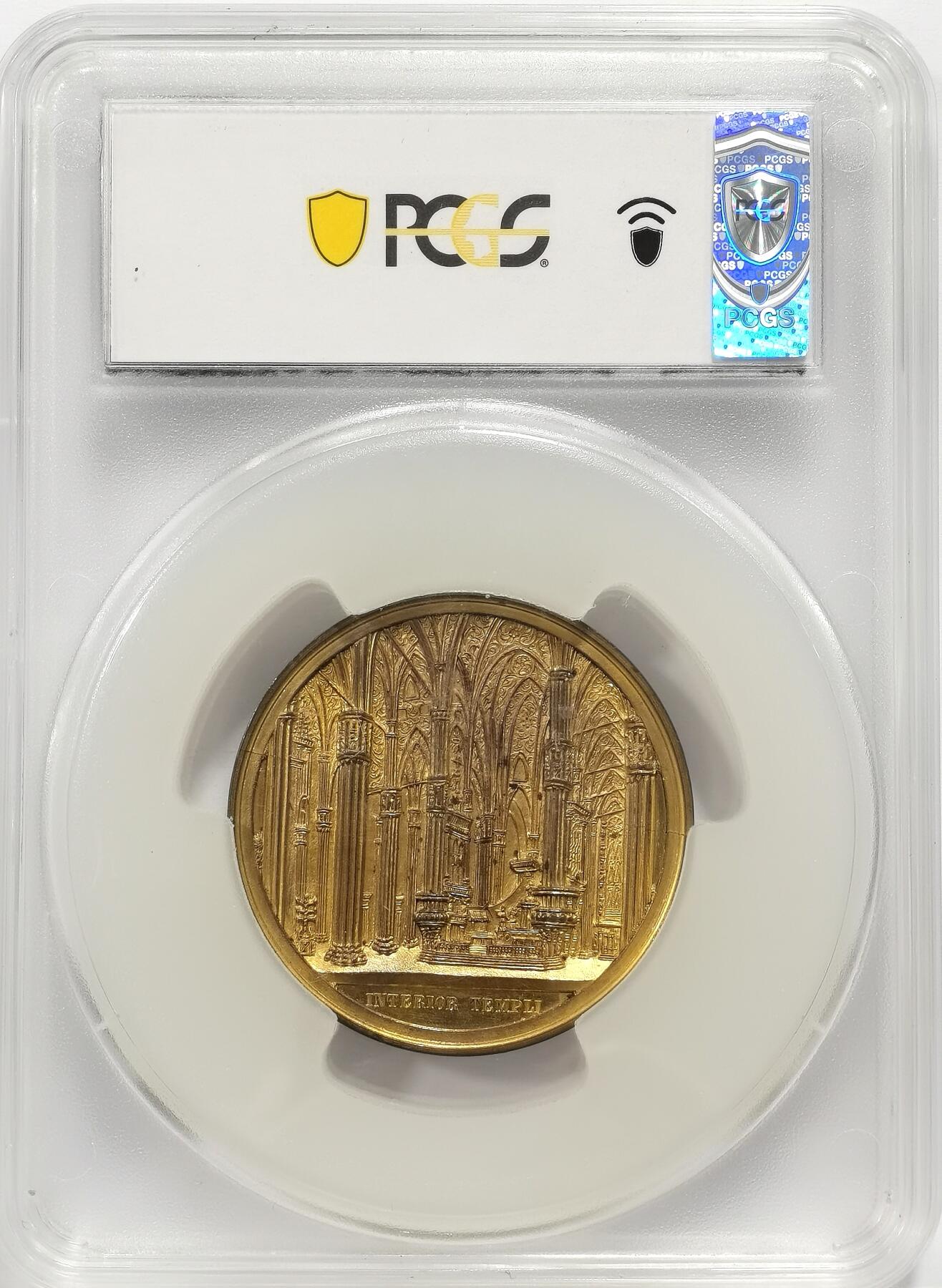 博洋堂蛇年收官专场暨第161期（全场包邮） PCGS MS62 意大利木兰大教堂镀金大铜章，高浮雕，细节拉满，唯一冠军分！