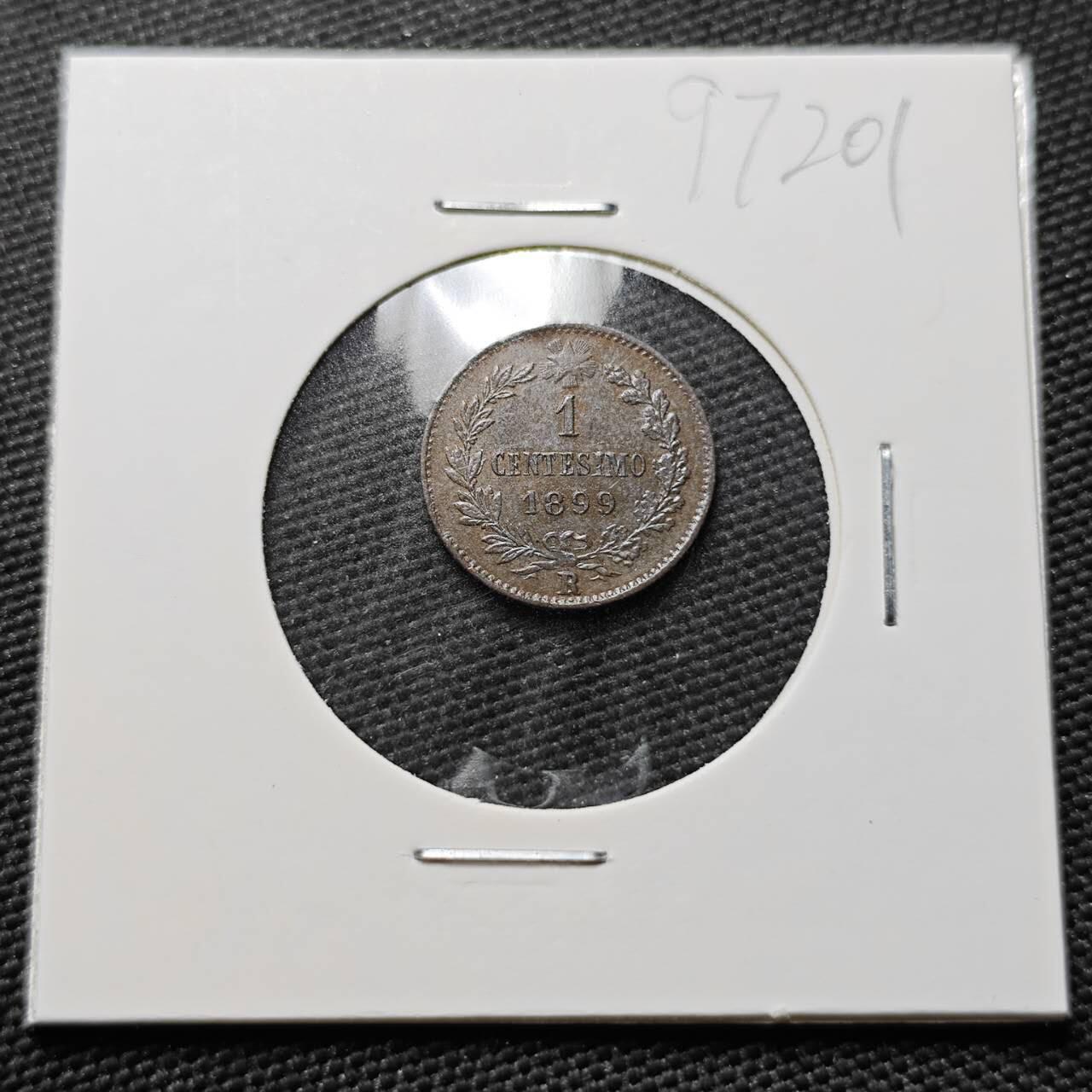 KK钱币收藏小铺  第397期 百期特怕（四拍之一） 2月预留时间 周末发货  1899意大利1分铜币