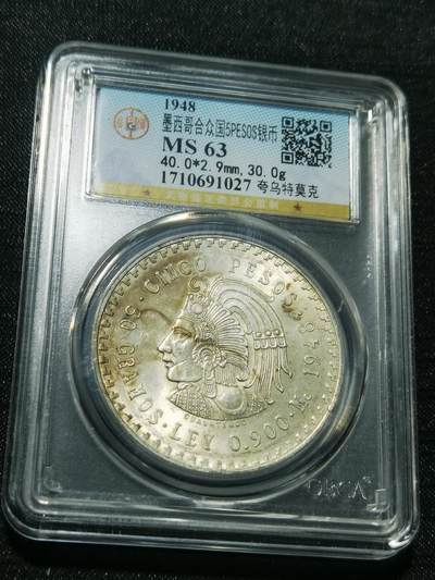 天下钱庄专场欢迎参拍 - 墨西哥印第安人酋长银币