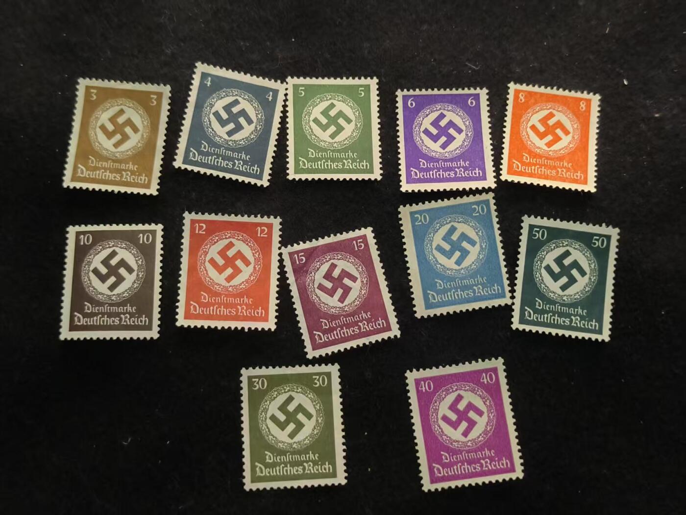 （450件拍品！制服徽章盛宴）罗岚⭐爱藏⭐年前甄选大拍场-店主清仓处理-分享拍场额外现金红包（实体经营） 德意志第三帝国“万字”标邮票一套