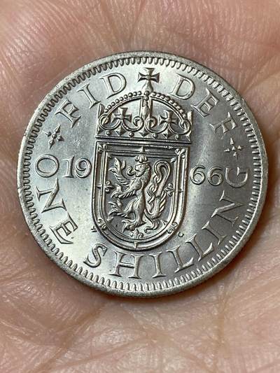 2026年第二十三场(总第一百九十二场）外国好品散币场(年后发货) - 英国🇬🇧1966年1先令(伊丽莎白二世青年桂冠第二版，苏格兰盾徽版)