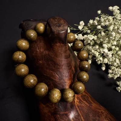 零元拍：金丝楠祖母绿园珠手串，11.5MM 金丝满满，满手留香 - 零元拍：金丝楠祖母绿园珠手串，11.5MM 金丝满满，满手留香