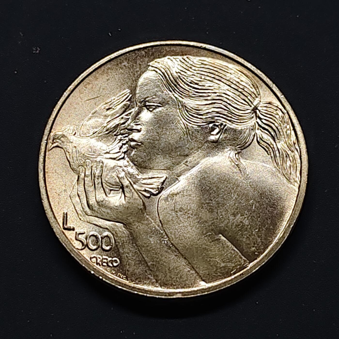 【全场包邮】纯粹捡漏拍503场 圣马力诺1973年500里拉和平纪念银币【29毫米11克83.5%】