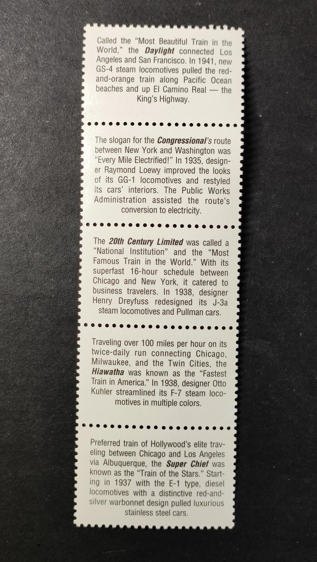 ↓君缘收藏740期☞钱币邮品↓无佣金、可寄存、满30元包邮  美国邮票，1999年国家铁路修建200周年  火车邮票连票5全