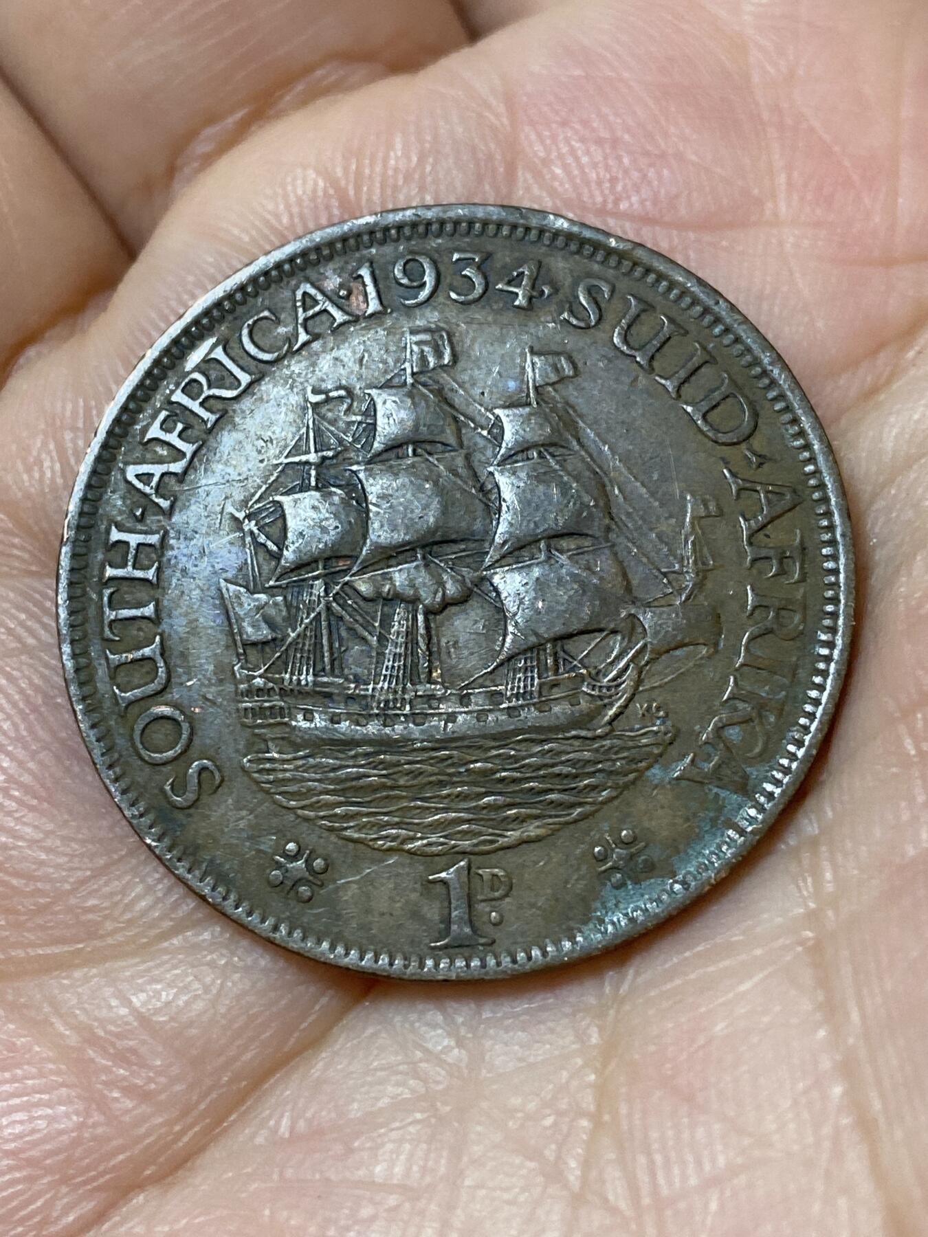 2026年第二十三场(总第一百九十二场）外国好品散币场(年后发货) 英属南非1934年1便士(乔治五世第三版)