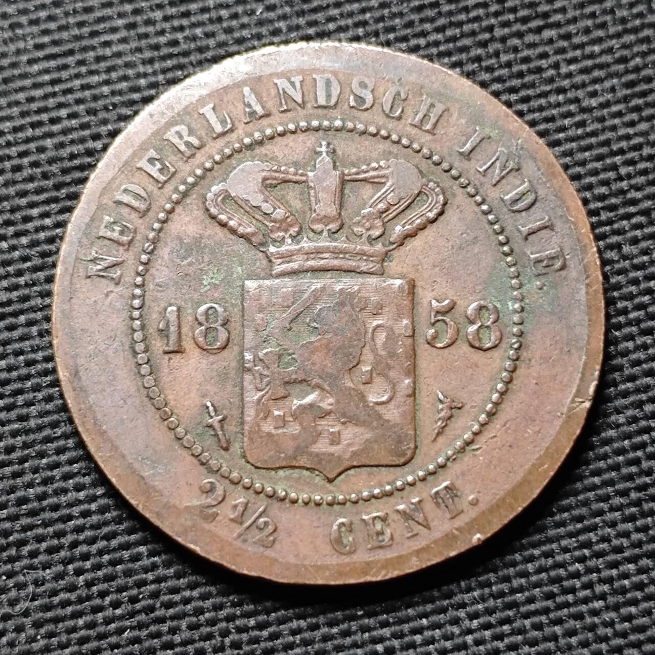 KK钱币收藏小铺  第397期 百期特怕（四拍之一） 2月预留时间 周末发货  1858年荷属东印度2.5分铜币