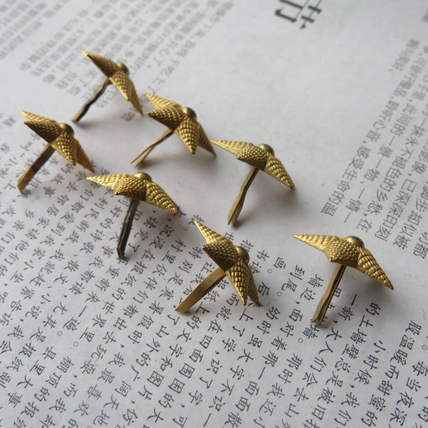 55技术尉官肩章18mm镀金黄星星7个一组