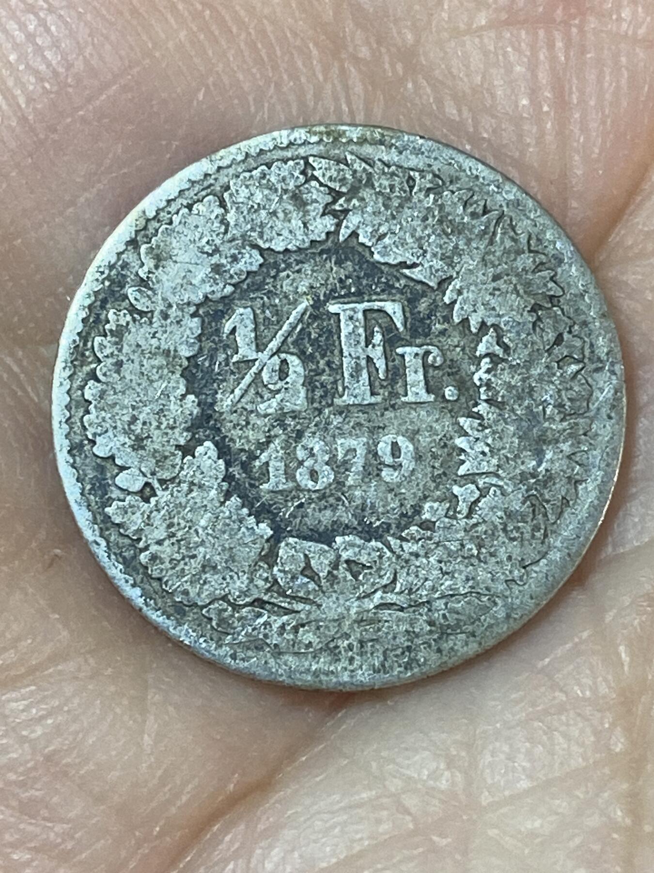 2026年第二十四场(总第一百九十三场）外国好品散币场(免佣金) 瑞士🇨🇭1879年1/2法郎(第二版，835高银)