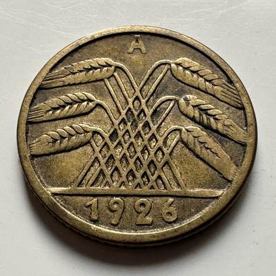 🌹外币初藏🌹🐯2026年第19场 快递已停，正月十五后再发 - 魏玛共和国1926年五芬尼