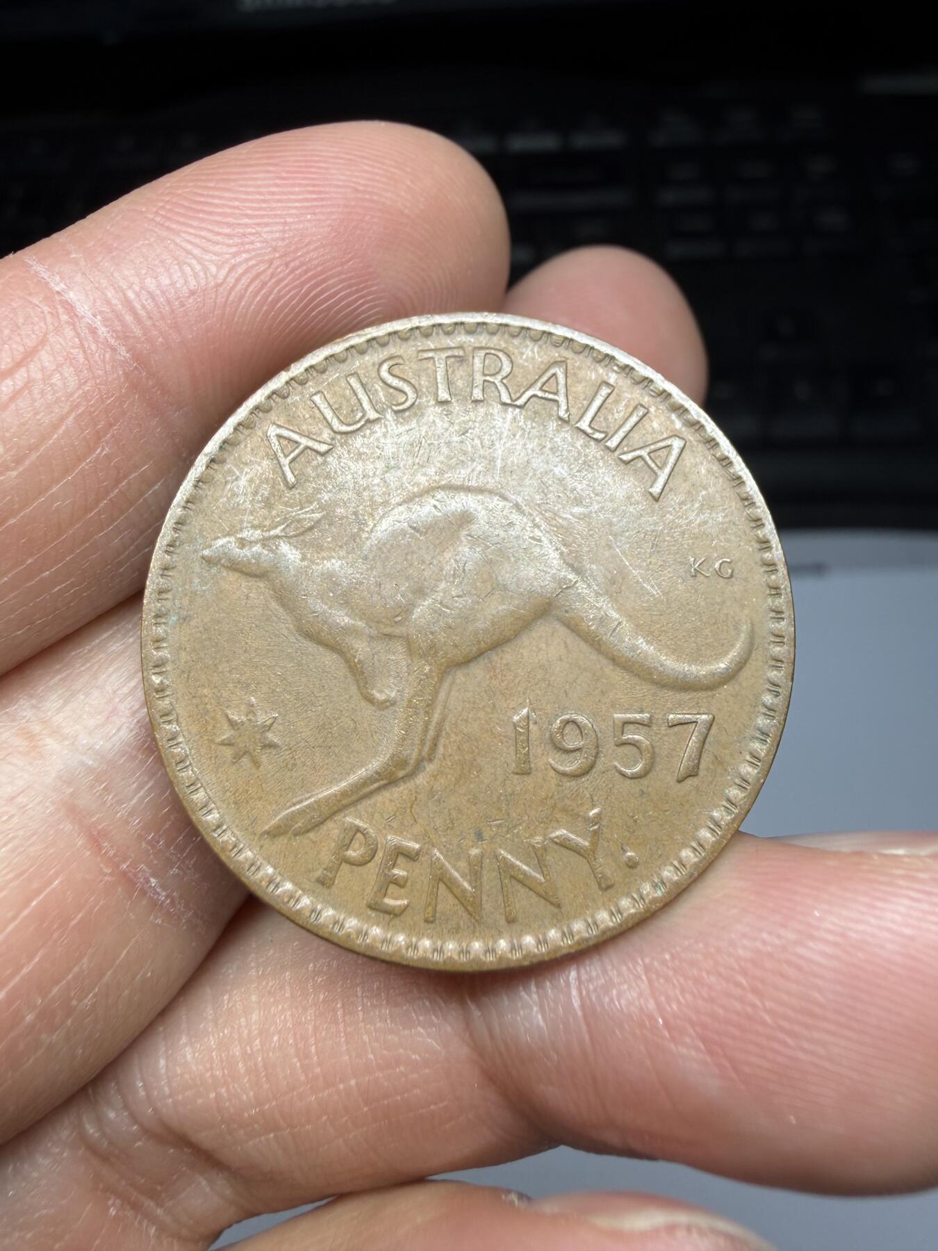 2025年集古藏今外币拍卖第二期-第7场—（总第307拍），可以寄存60天，满160元包邮。 1957年澳大利亚1便士