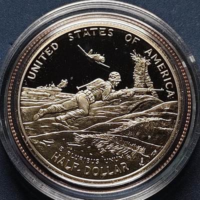 【全场包邮】纯粹捡漏拍502场 - 美国1995年半元二战胜利50周年精制纪念币