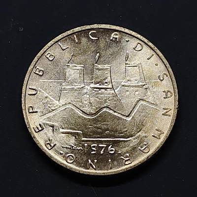 【全场包邮】纯粹捡漏拍503场 - 圣马力诺1976年500里拉社会保障纪念银币【29毫米11克83.5%】