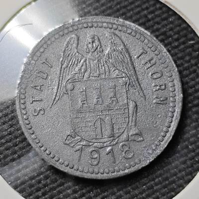 KK钱币收藏小铺  第397期 百期特怕（四拍之一） 2月预留时间 周末发货 -  1918 德紧托伦市 10芬尼锌币