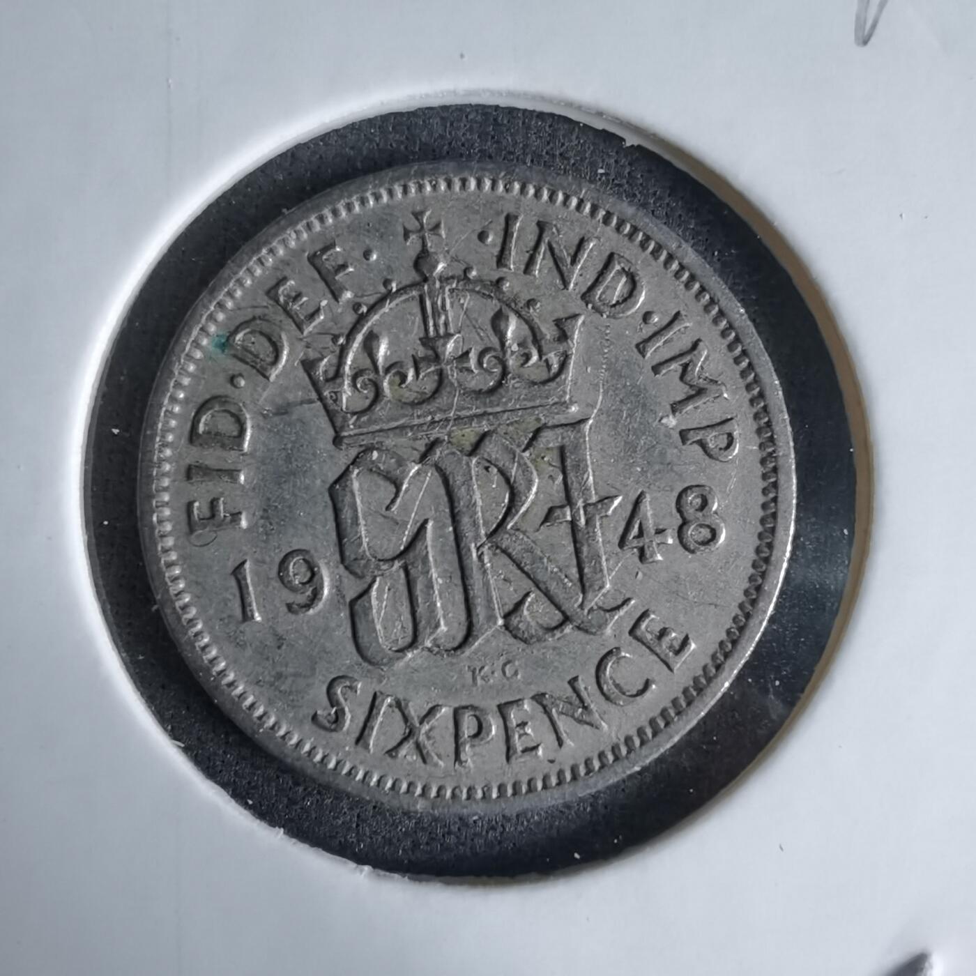 沼泽如烟--第992场 英国1948年6便士