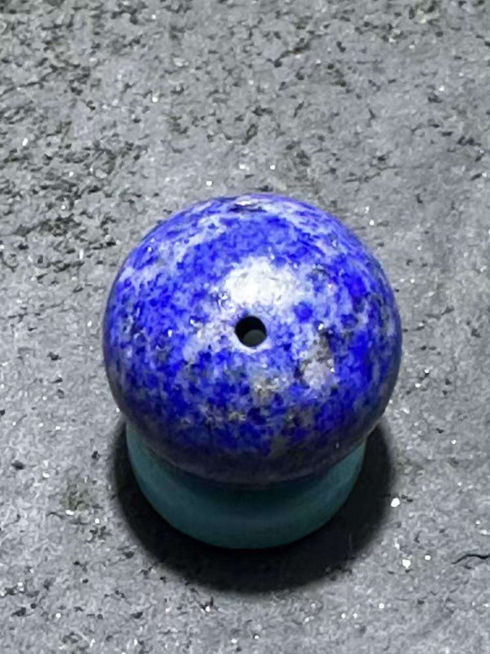 阿富汗老矿青金石通货圆珠一个！