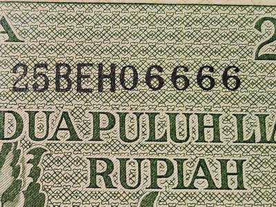 2月11号晚上8点 外国纸币自动截拍第24场 - 06666印尼25新品