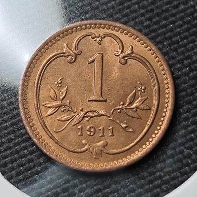 KK钱币收藏小铺  第397期 百期特怕（四拍之一） 2月预留时间 周末发货 -  奥地利1895年1格罗申铜币 MS品可评级