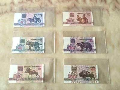 【礼羽收藏】🌏世界钱币拍卖第124期 年前最后一期 正常发货 - 全新UNC 白俄罗斯发型 动物玲珑钞 一套