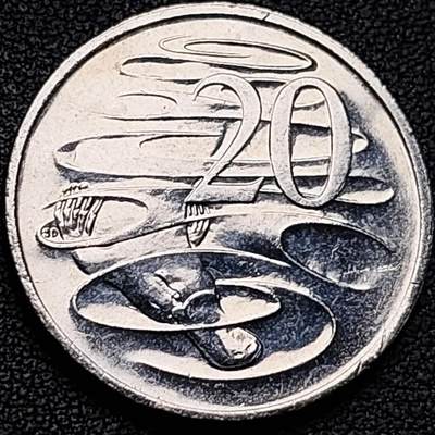 泉币菌-第191场- 迎春节专场 本场拍品多 请提前出价 年前能发货的最后一场（本期结束后 明天 2月14日发货 请及时付款） - 原光美品 英属澳大利亚20分 伊丽莎白女王  鸭嘴兽  28.5mm