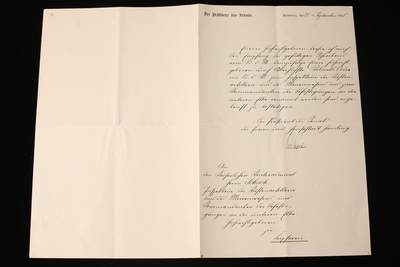 欢庆春节！戎马世界章牌大赏第112期春节大拍  德专场 - 任命威廉·沙克为上级法院（Obergericht）成员的任命书     自由汉萨城市汉堡参议院议长  Hachmann亲签