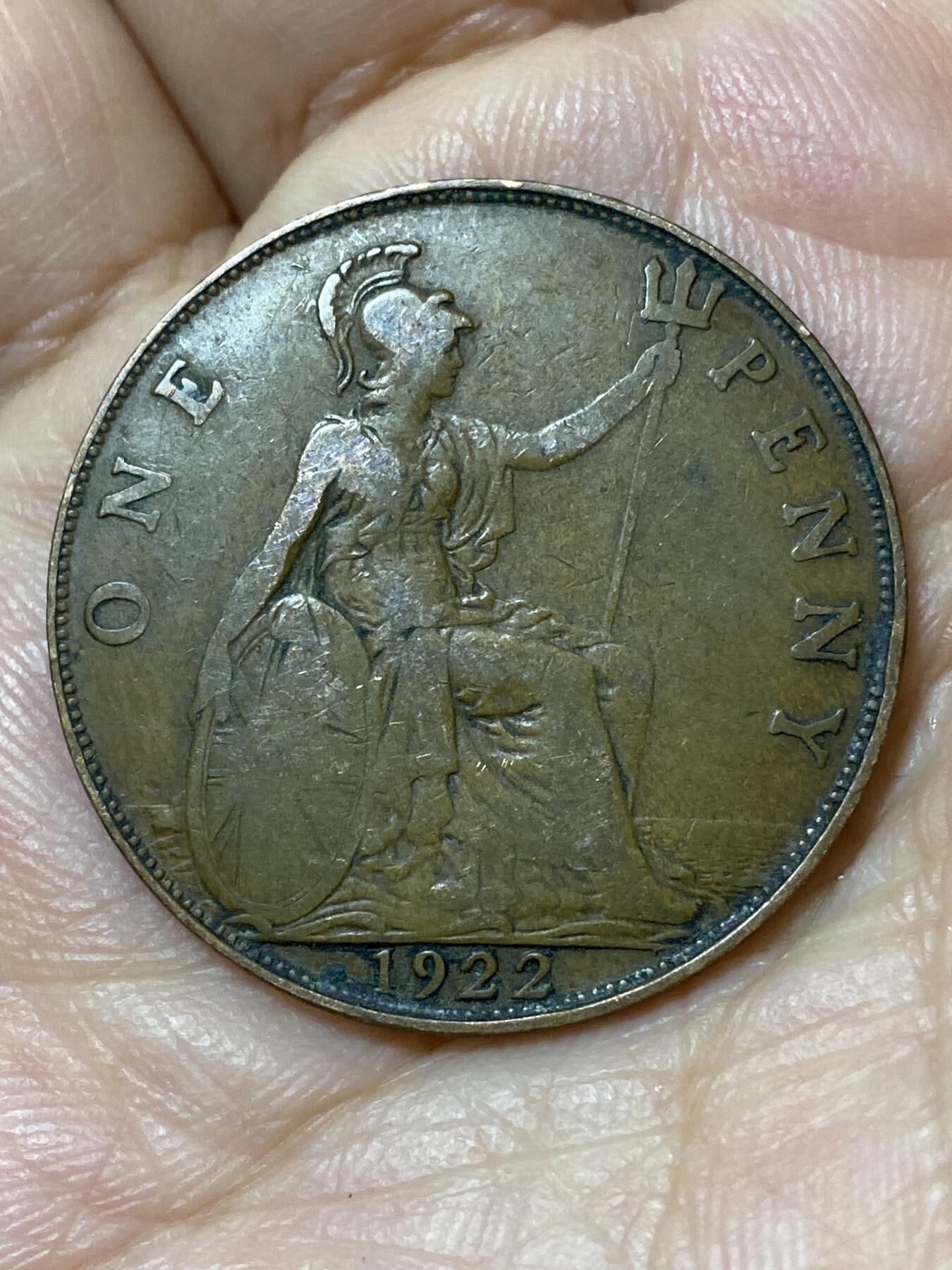 2026年第二十三场(总第一百九十二场）外国好品散币场(年后发货) 英国🇬🇧1922年1便士(乔治五世第一版)