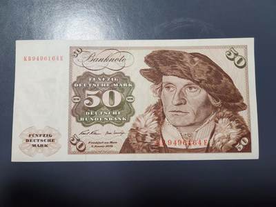 2月11号晚上8点 外国纸币自动截拍第24场 - 德国1970年50马克 极美品近新