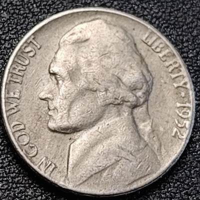 泉币菌-第187场- 精品福利场 （本周五和之前拍的 2月14日发货） - 美国1952年5美分纪念币 杰斐逊 及 故居蒙蒂塞洛庄园 21mm 