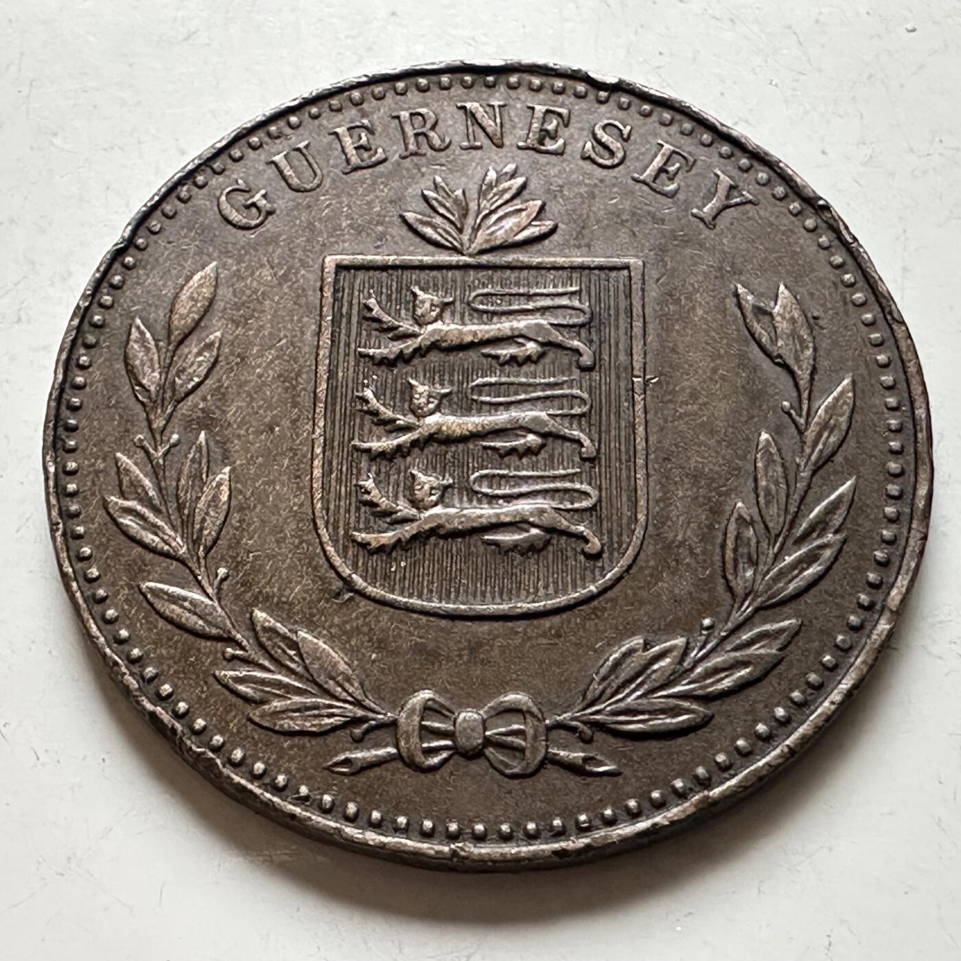 🌹外币初藏🌹🐯2026年第19场 快递已停，正月十五后再发 根西岛1934年8道布