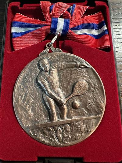 蒂克钱币 -第58场 日本企业章 徽章专场 - 1998年的网球比赛铜牌 75mm 178g