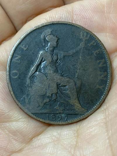 2026年第二十三场(总第一百九十二场）外国好品散币场(年后发货) - 英国🇬🇧1897年1便士(维多利亚女王老年披纱)