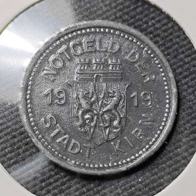 KK钱币收藏小铺  第397期 百期特怕（四拍之一） 2月预留时间 周末发货 -  1919 德紧基恩市 10芬尼锌币