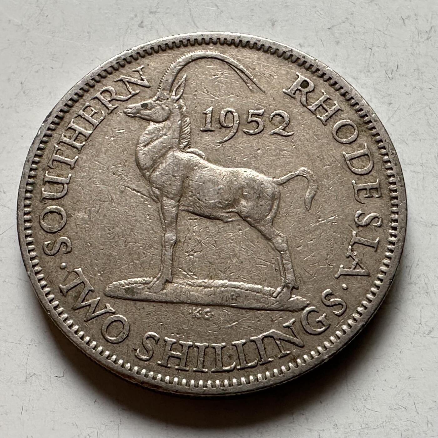 🌹外币初藏🌹🐯2026年第19场 快递已停，正月十五后再发 英属南罗得西亚1952年2先令