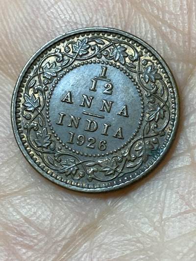 2026年第二十三场(总第一百九十二场）外国好品散币场(年后发货) - 好品–英属印度1926年1/12安娜(乔治五世时期，C版加尔各答造)
