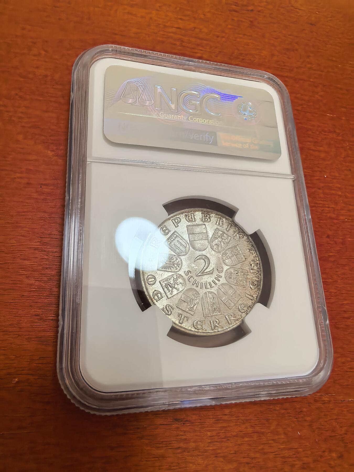 长老汇蛇年精选第一百场拍卖 1930奥地利游吟诗人2先令银币，NGC MS64