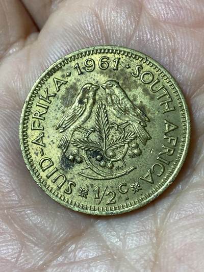2026年第二十三场(总第一百九十二场）外国好品散币场(年后发货) - 南非🇿🇦1961年1/2分(独立后首套流通硬币)