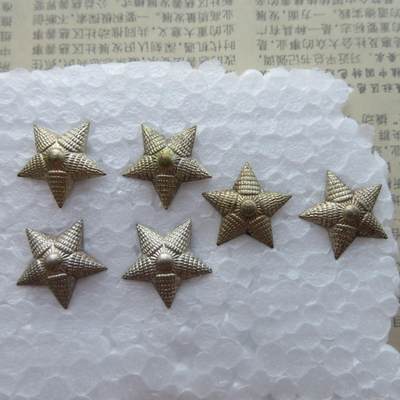 美品未用过的18mm55尉官肩章镀银铜质星星6个一组 - 美品未用过的18mm55尉官肩章镀银铜质星星6个一组
