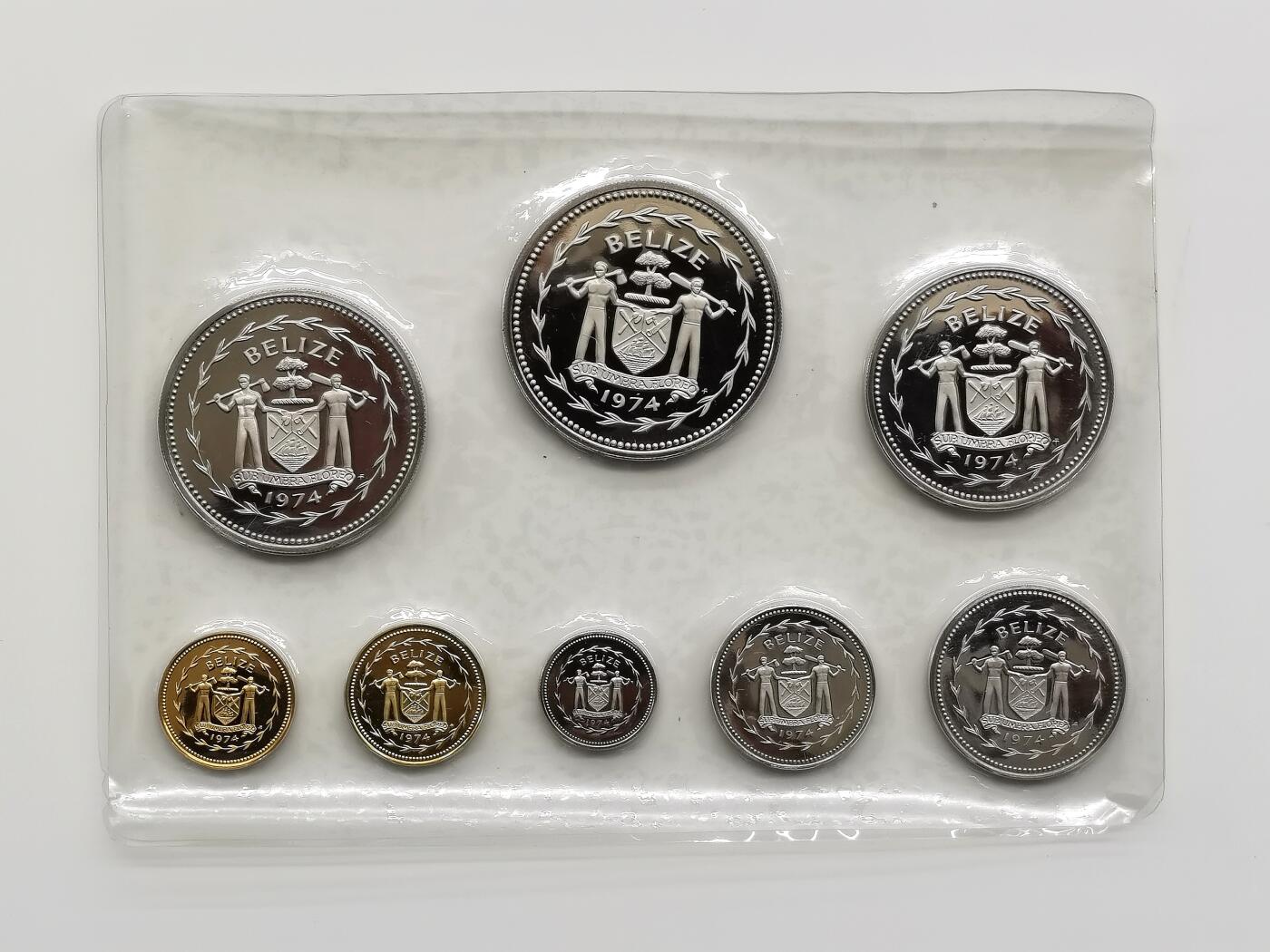 博洋堂蛇年收官专场暨第161期（全场包邮） 伯利兹1974年8枚精制套币，原盒证