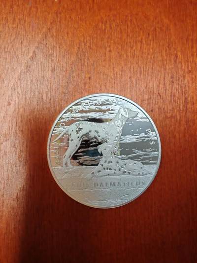 长老汇蛇年精选第一百场拍卖 - 2021克罗地亚世界名犬斑点狗10库纳银币，1盎司999银，1.5万枚，超受欢迎的品种