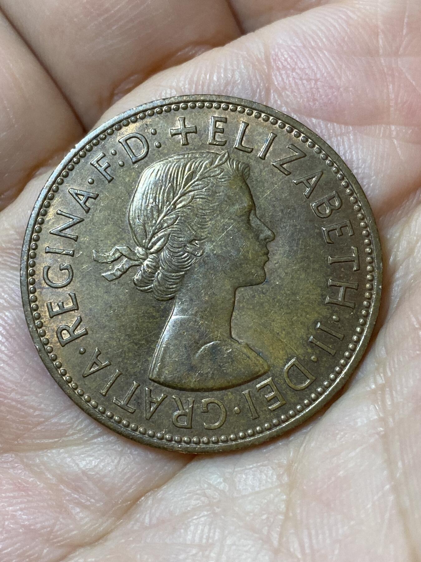 2026年第二十三场(总第一百九十二场）外国好品散币场(年后发货) 英国🇬🇧1965年1便士(伊丽莎白二世青年桂冠第二版)